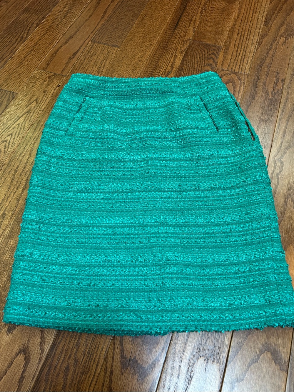 Halogen Green Bouclé Pocket Pencil Skirt Size 2
